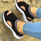 Women's Sandals Summer Wedges Footwear Platform Sandals Women Female Comfort Slip on Peep Toe Ladies Sandals Zapatillas
