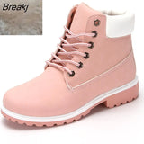 Boots For Women 2023 New Brand Snow Boots Fashion Warm Winter Boots Women Solid Square Heel Shoes Woman Plus Size