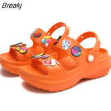 Sandals for Women 2023 Korean Wedge Platform High Heels Ladies Shoes Outdoor Beach Peep Toe Non-slip Sandalias De