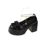 Shoes Women Japanese Girl Platform Black High Heels Fashion Mary Jane Chunky Platform Shoes Cosplay Female