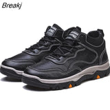 Men's Shoes 2023 New Mountaineering Outdoor Leisure Sports Shoes Thickened Leather Shoes Large Size Outdoor Mountaineering