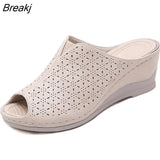Shoes Women Rome Sandals Casual Women Wedges Sandals Soft Shoes Fashion Brand Ladies Wedge Heels 5cm Big Size