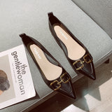 New Thick-Heeled Single-Heeled Shoes For Women In Autumn Style With Skirt, Pointed Head And Low-Heeled Evening
