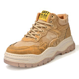 New Retro High-Grade Water Washing And Scrub Men's Shoes Trend Korean Version Of Low-Top Pastry Shoes With Thick