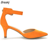Ladies Bridal Suede Thin Heels Pumps Wedding Party Shoes Newest Women Open Toe Sexy Ankle Straps Sandals