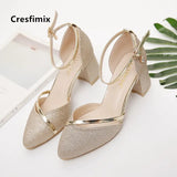 Dama Women Fashion High Quality Silver Wedding High Heel Shoes Female Golden Party Night Club Pumps for Spring