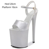 Dance Model Shoes Women Catwalk Shoes Sandals 9 13 15 17 20 CM Sexy High Heels Platform Sandals Girls Shoe Party