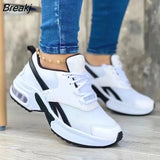 Sneakers Spring and Autumn New Lace Up Wedge Platform Shoes 2022 Ladies Outdoor Fashion Air Cushion Casual Running