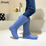 Rain Boots Women High Boots Women's Waterproof Non-slip Water Boots Wear-resistant Outer Wear Kitchen Work Rubber