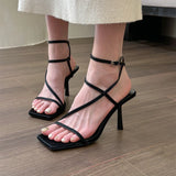 Style Diamond With Sandals And Slippers Women's 2024 Summer New Square Head Shitty Soft-Soled High-Heeled