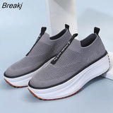 Running Shoes Platform Women Casual Sneakers 2022 Spring Autumn New Breathable Walking Travel Shoes Woman Sport Cozy
