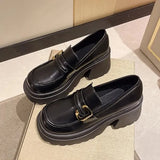 Shoes Ladies Oxfords Women's Clogs Platform Modis British Style Female Footwear Soft 2024 Leather Creepers Cute Cross