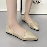 Women Shoes 2024 New Pointed Toe Flat Shoes Slip on Women Loafers Fashion Office Casual Flats Zapatos Mujeres Moccasins