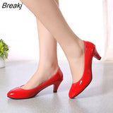 leather Low Heels Shoes Women Professional Shoes Ladies Shallow Mouth Work Shoes Elegant Ladies Office