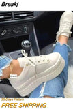 Platform Thick Heel Sneakers 2023 New Fashion Plus Size Casual Sneakers Women's Cross Lace Up Women's Vulcanized