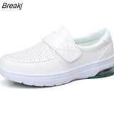 New Platform White Shoes Women Casual Comfortable Light Nurse Work Shoes Fashion Slip on Non-slip Loafers Chaussure