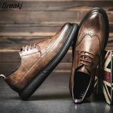 Arrival Retro Bullock Design Men Classic Business Formal Shoes Pointed Toe leather shoes Men Oxford Dress Shoes