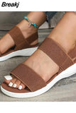 Women's Wedge Heel Platform Cozy Sandals Ladies Outdoor Beach Sandals Elastic Band Designer Shoes Sandals Women