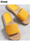 New Slippers Summer Cross Drag Fashion Hemp Rope Outer Wear Slippers Casual Sandal and Slippers Casual Mixed Color