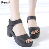 woman 2021 summer woman sandal high-heeled shoes thick heel open toe platform sandals platform