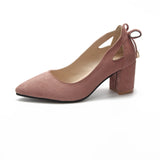 Heels Women's 2023 New Women's Shoes Pointed Toe Shallow Mouth Single Shoes Women's Thick Heel Fashion Shoes Size