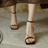 Women's Fashion Sandals, Open-toed Stilettos, Open-toed Chain