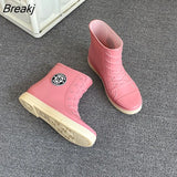 Autumn Winter Women Rubber Boots Fashion Waterproof Boots Casual Female Colorful Rain Boots Garden Non-slip Water Shoes