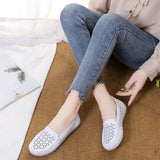 shoes women 2023 new summer breathable flat bottom hollow white soft-soled sandals shoes for