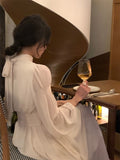 Elegant Solid Midi Dress Turtleneck Design 2023 Spring One Piece Dress Korean Fashion Long Sleeve Fairy Even Party