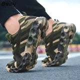Camouflage Sneakers Women Sports Breathable Vulcanize Shoes Non-slip Rubber Sole Outdoor Sports Shoes for Men