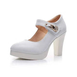 Women High Heels Block Heels Gold Silver Wedding Shoes Women Pumps 2023 Rhinestone 10cm Party Dress Shoe Plus Size