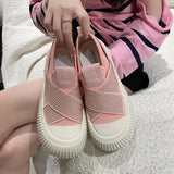 Women Shoes Vulcanized Zapatillas Mujer Knitted Sneakers Women New Flat Shoes Vulcanize Shoes Casual Chaussure