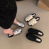 Bao-head Half Slippers, Women's Summer Wear 2024 New Slip-on Moeller Sandals, Birkenstocks Woven Sandals, Women's