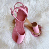 Breakj New Roman Sandals Women's Feel Side Empty Half Head Toe Split Large Size