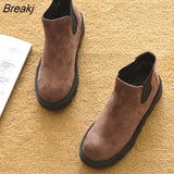 Boots Women Winter Shoes Warm Plush Inside Women Chelsea Boots Ladies Brand Ankle Botas Thick Sole Plus Size 41