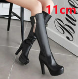 Fashion Sweet Black Knee High Long Boots Women Cute Comfortable Autumn White Boots Winter Boots Frauen Stiefel