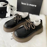 Shoes for Women Fashion Retro Daily Casual Mary Jane Shoes Comfortable Soft Bottom Shoes Lace Up Flats Zapatillas