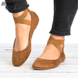 Heel Matte Round Toe Women's Ankle Strap Hollow Single Shoes Ballet Flats Spring 2023 Ladies Fashion Comfortable Female