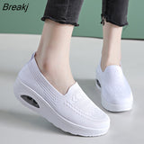 Shoes Women Rocking Wedge Ladies Sneakers Platform Loafers Cushion Female Footwear Chunky Plus Size Height