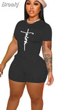 Solid Color Short Sleeve Crop Top and Pockets Biker Shorts 2 Pcs Set Sexy Slim Summer Fashion Outfit Casual