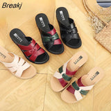 Summer New Fashion Leather Sandals Women's Slippers Comfortable Soft Bottom Non-slip Slippers Outdoor Sports Beach