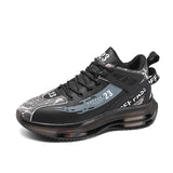 Men Sneakers Running Boots Fashion Outdoor Jogging Sports Shoes Mesh Breathable Cushioning Black Basket Footwear Male Big