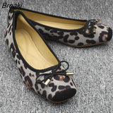 Leopard Ballet Women Slip on Loafers Ladies Ballerina Platform Flats Comfortable Casual Flat