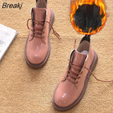 Boots Women Autumn Winter Shoes Flat Thick Sole Warm Plush Cold Winter Booties Cotton Shoes Ladies Snow Boots