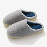 Soft Home Slippers for Women Flat Heels Faux Fur Indoor Couples Shoes 2023 Winter Comfortable Warm Cotton Slippers