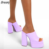 Fashion New Summer Women's Sandals Peep-Toe Shoes High-Heeled Thick Sole Chunky Heel High Heels Shoes Large Size