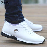 Men's PU Leather Business Casual Shoes Men's Outdoor Breathable Sports Shoes Men's Fashion Loafers Walking