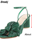 2023 Summer Woman Sandals Super High Heel With Butterfly-knot Sweet Lady Office Woman Sandals Shoes Plus Size