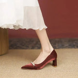 for Women 2023 Red High Heels Ladies Summer Footwear Sexy Pumps Bride Pearl Wedding Shoe on Heeled Beau Today Lastest A
