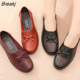 New Spring and Autumn Flat Shoes Women's Loafers Casual Comfort Leather Outdoor Beach Sport Round Toe Slip-on